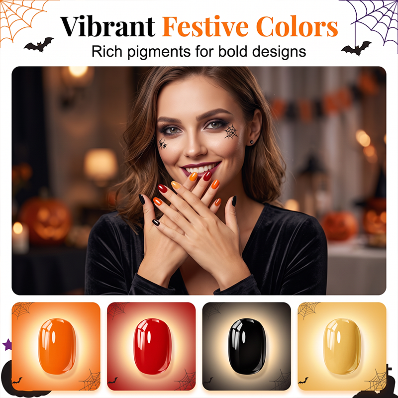 Paint Spooky Nails Instantly! No-Lamp Quick-Dry Halloween Pens