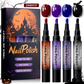 Paint Spooky Nails Instantly! No-Lamp Quick-Dry Halloween Pens