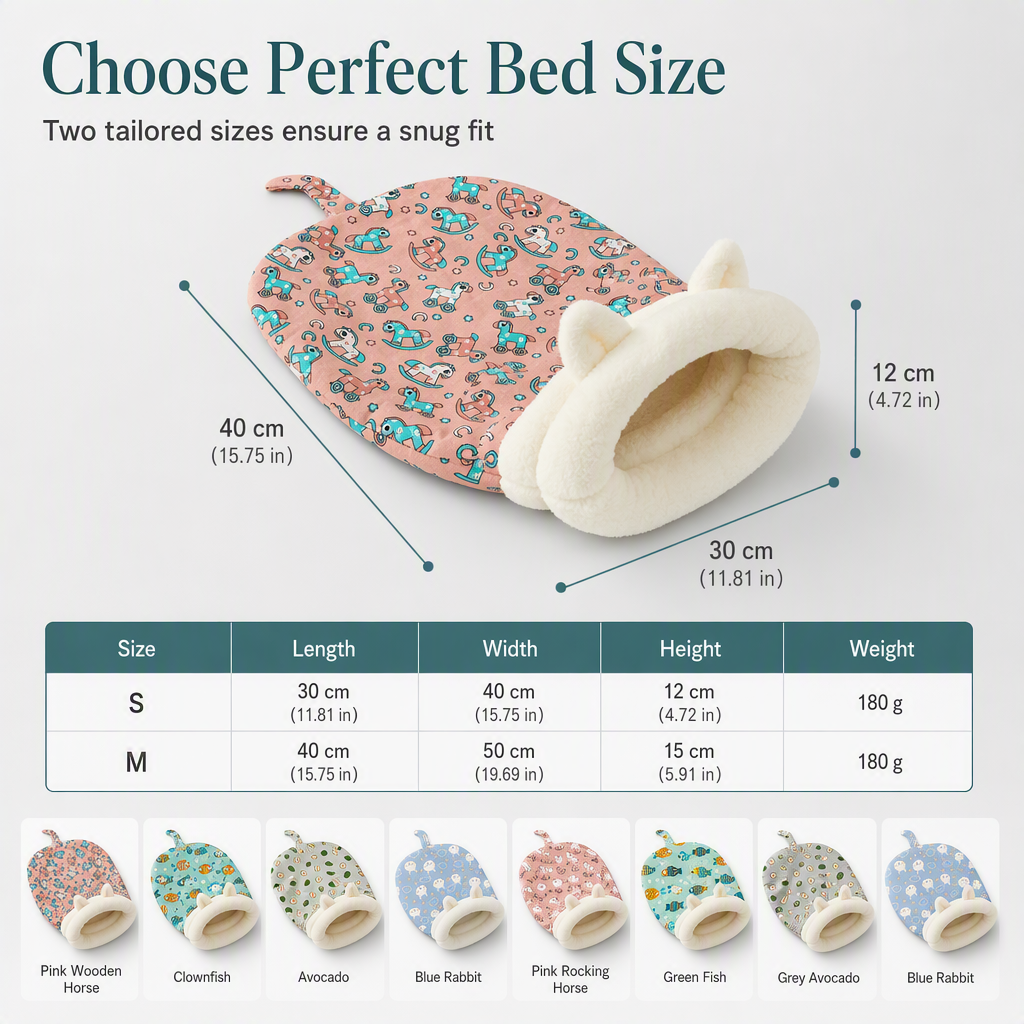 Give Pets A Cozy Hideaway Instantly! Semi-Enclosed Plush Pet Bed