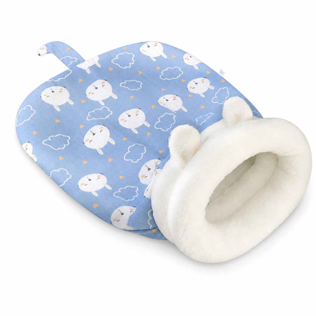 Give Pets A Cozy Hideaway Instantly! Semi-Enclosed Plush Pet Bed