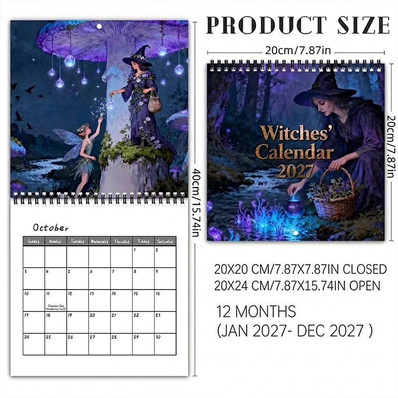 Add Magic Instantly! No-Boring Mystical Witches 2027 Calendar