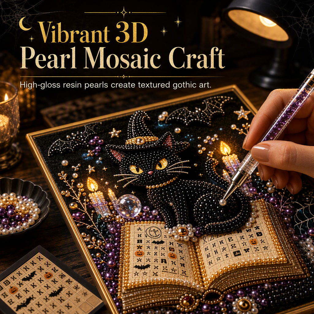 Craft Gothic Masterpieces Instantly! No-Mess 3D Pearl Art Kit