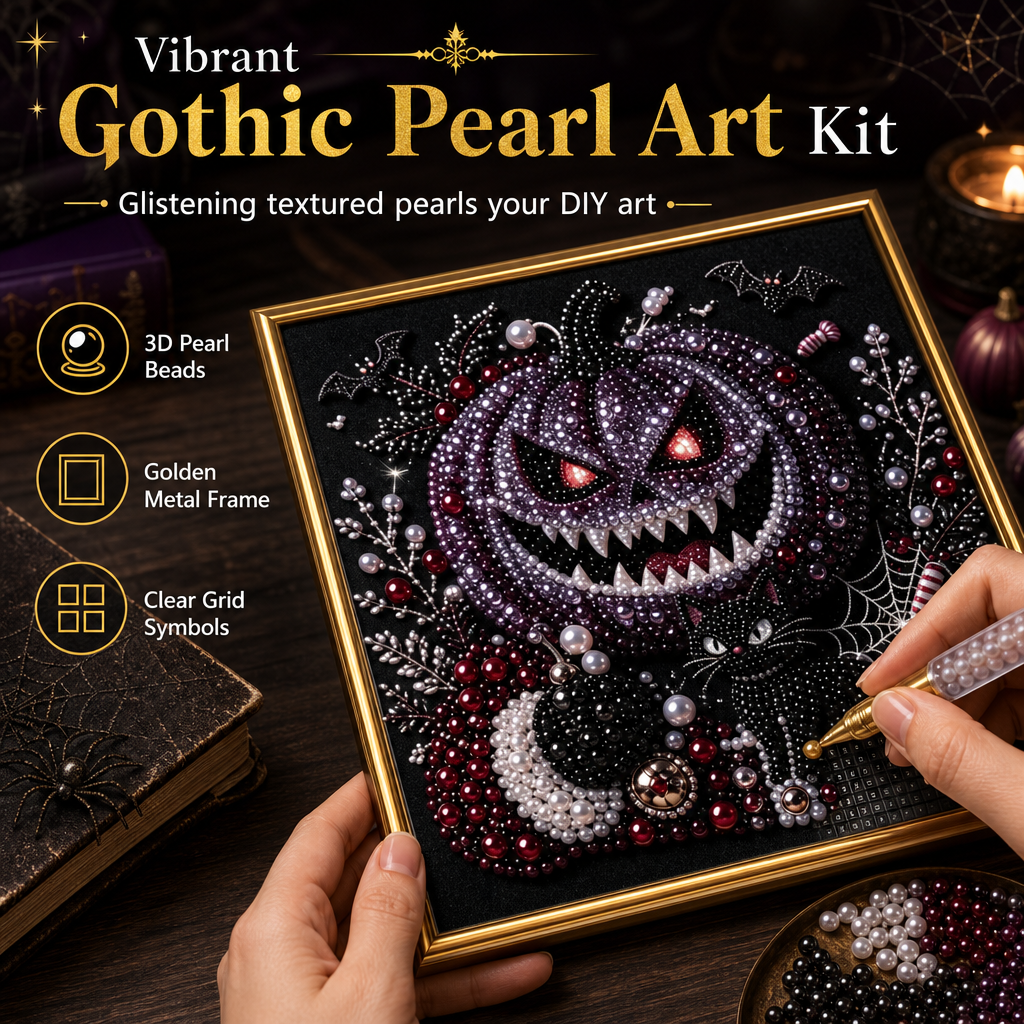 Craft Gothic Masterpieces Instantly! No-Mess 3D Pearl Art Kit