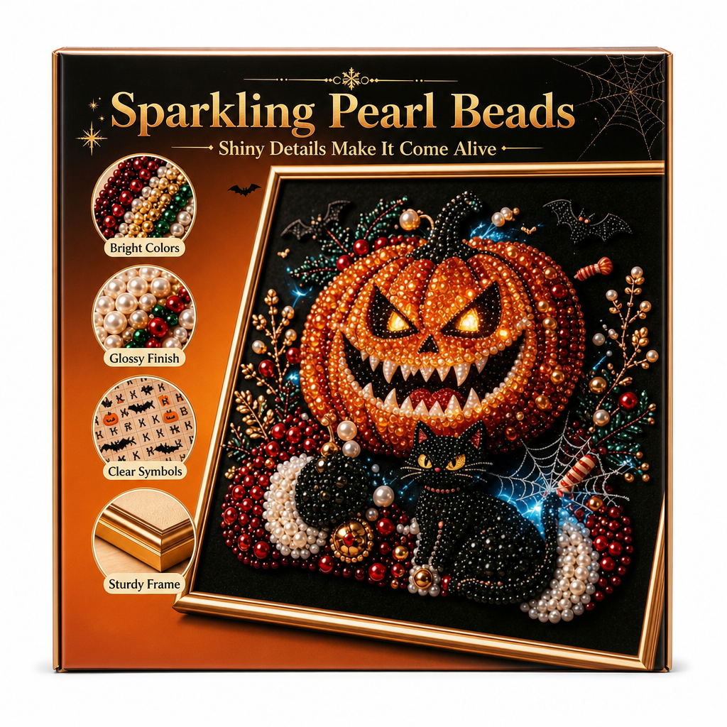 Craft Gothic Masterpieces Instantly! No-Mess 3D Pearl Art Kit