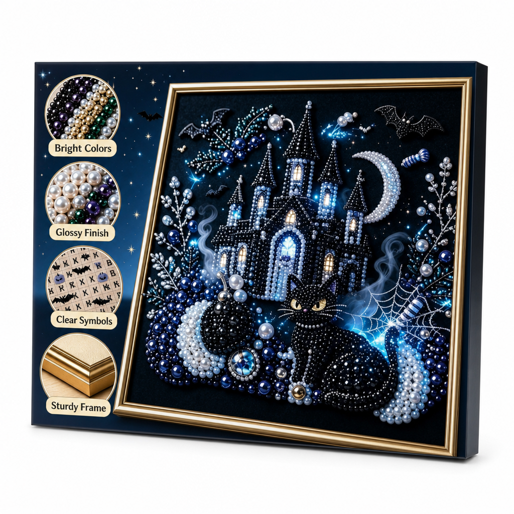 Craft Gothic Masterpieces Instantly! No-Mess 3D Pearl Art Kit