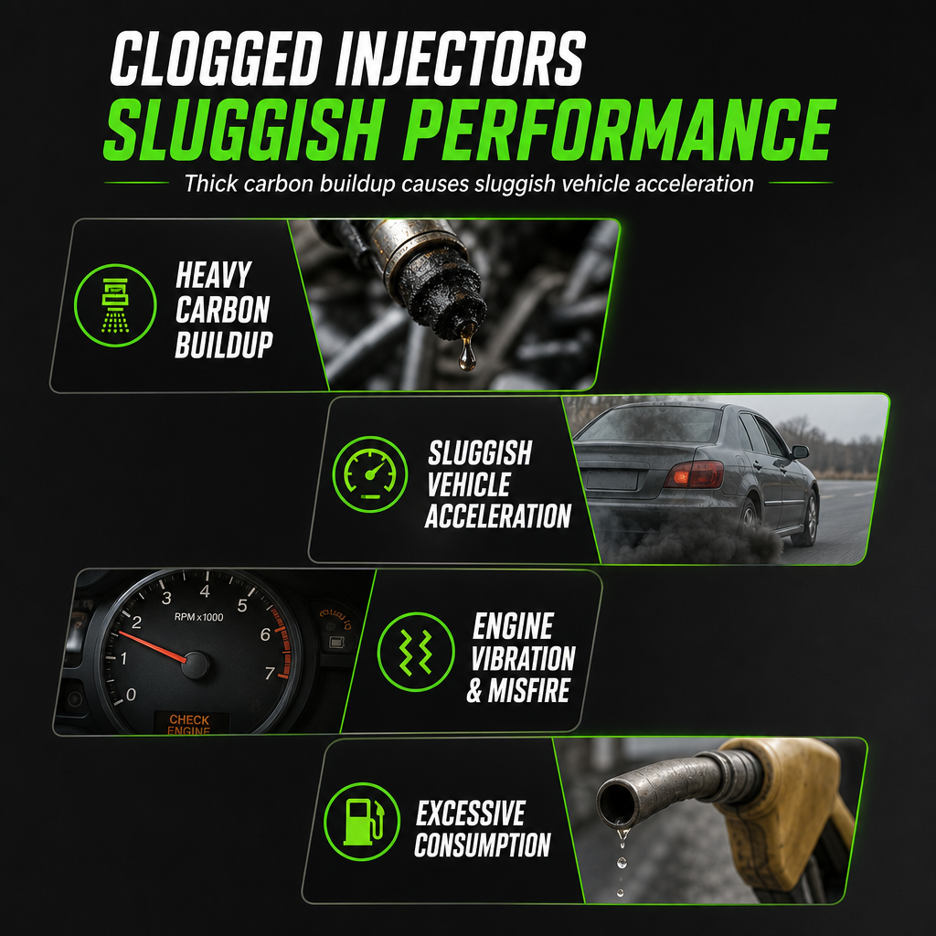 Restore Engine Power Instantly! No-Clog Fuel Injector Cleaner