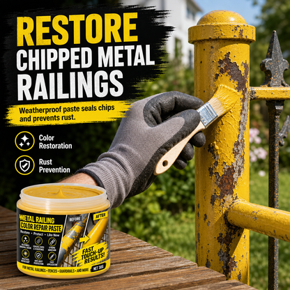 Restore Railings Instantly! No-Rust Yellow Repair Paste