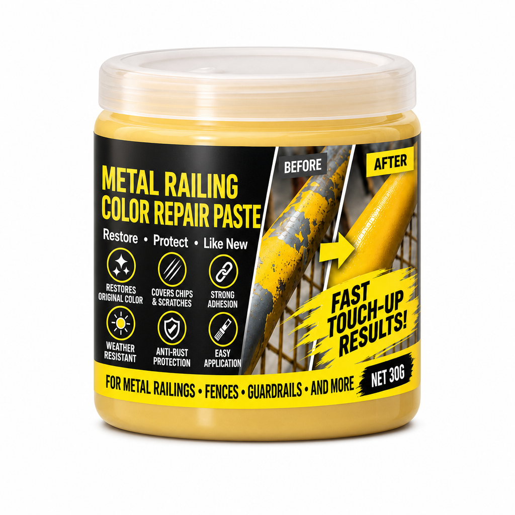 Restore Railings Instantly! No-Rust Yellow Repair Paste