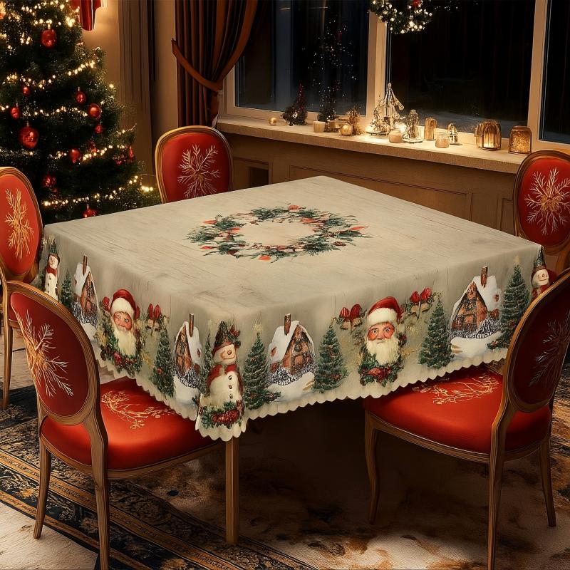 Dress Any Table Instantly! No-Fuss Reusable Christmas Tablecloth