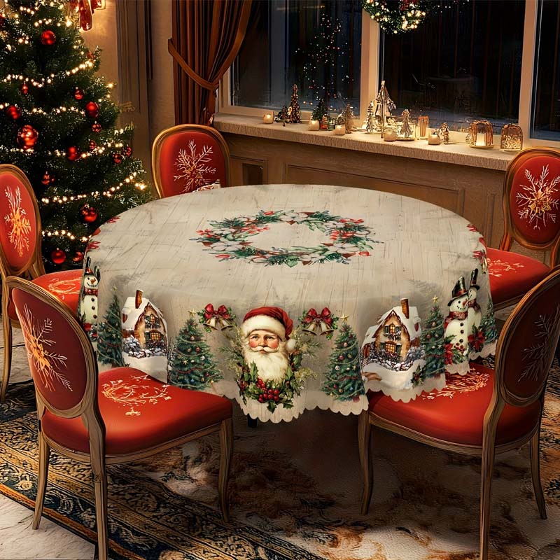Dress Any Table Instantly! No-Fuss Reusable Christmas Tablecloth