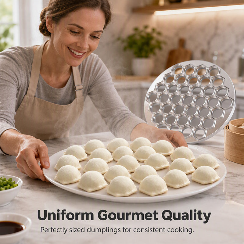 Shape 37 Dumplings Instantly! No-Fuss Aluminum Dumpling Mold