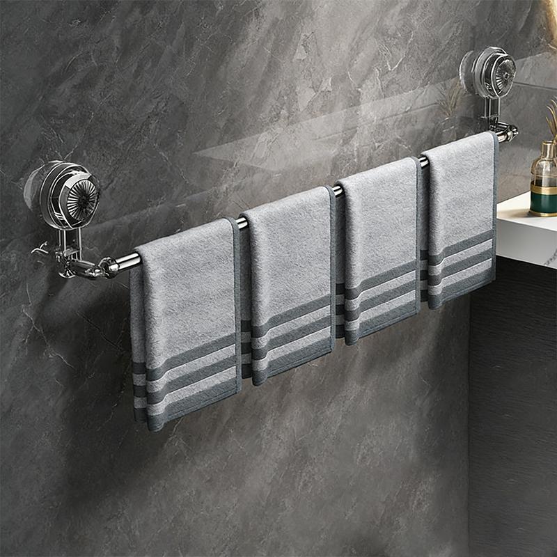 Hang Towels Instantly! No-Drill Adjustable Suction Bar