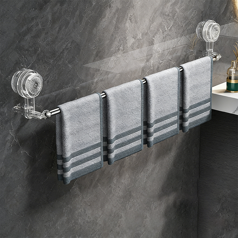Hang Towels Instantly! No-Drill Adjustable Suction Bar