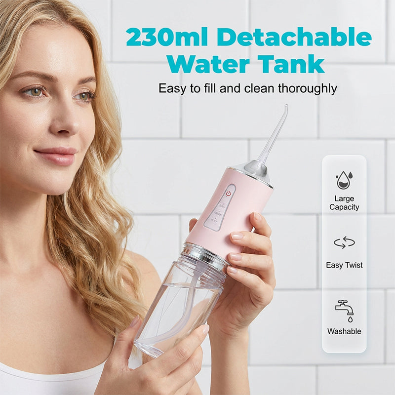 Floss Anywhere Instantly! No-Cord 230ml Water Flosser