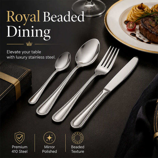 Dine in Style Instantly! No-Bend Mirror-Shine Cutlery Set