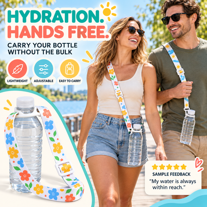 Carry Any Bottle Instantly! No-Hands Adjustable Bottle Strap