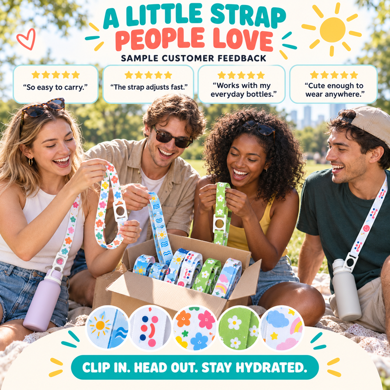 Carry Any Bottle Instantly! No-Hands Adjustable Bottle Strap