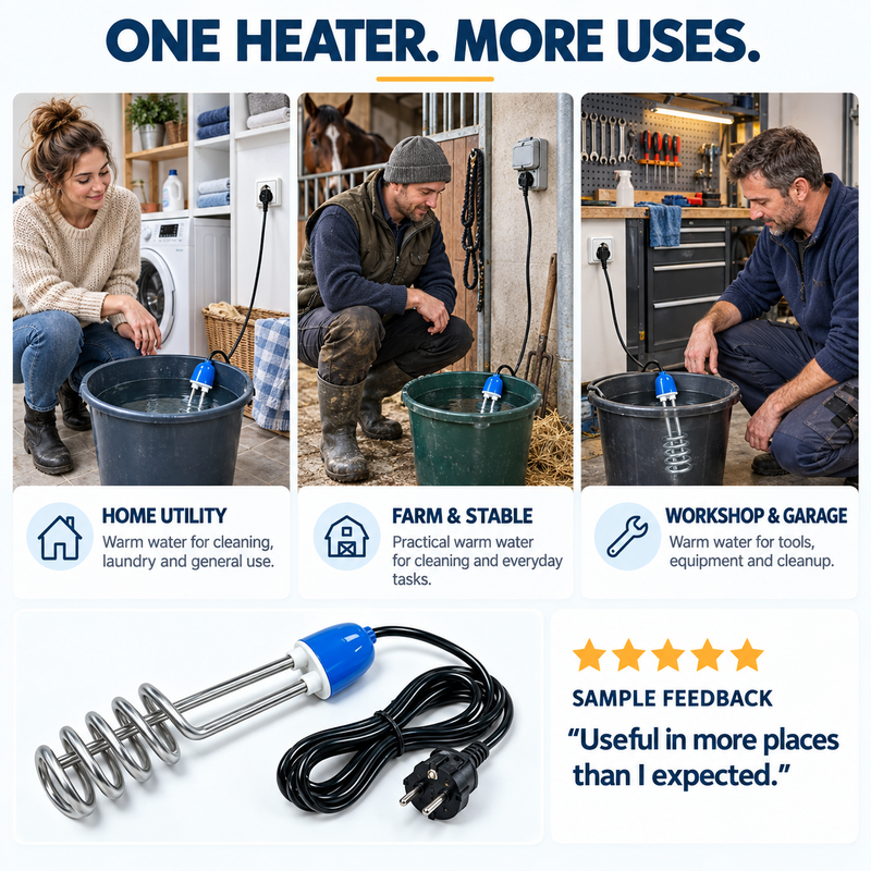 Heat Water Instantly! No-Wait Portable Immersion Heater
