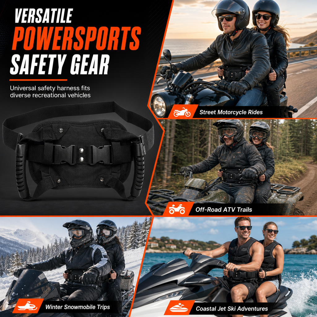Secure Passengers Instantly! Heavy-Duty Powersports Grip Belt