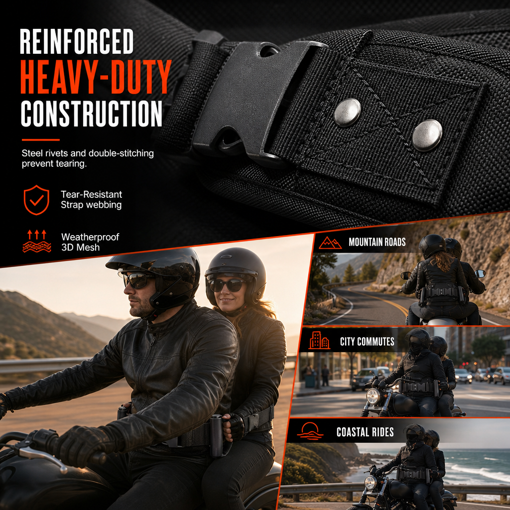 Secure Passengers Instantly! Heavy-Duty Powersports Grip Belt