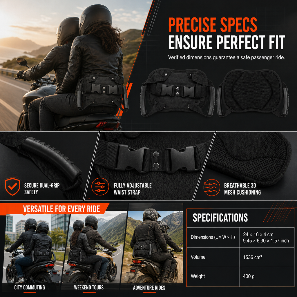 Secure Passengers Instantly! Heavy-Duty Powersports Grip Belt