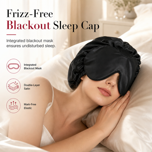 Sleep Frizz-Free Instantly! No-Tangle 2-in-1 Satin Bonnet