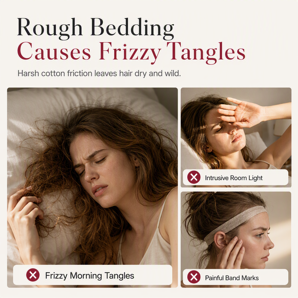 Sleep Frizz-Free Instantly! No-Tangle 2-in-1 Satin Bonnet