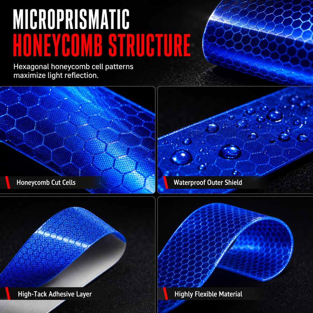 Be Seen Instantly! No-Dark Reflective Bumper Strips