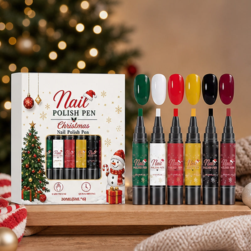 Color Nails Instantly! No-Mess 6-Pen Polish Set