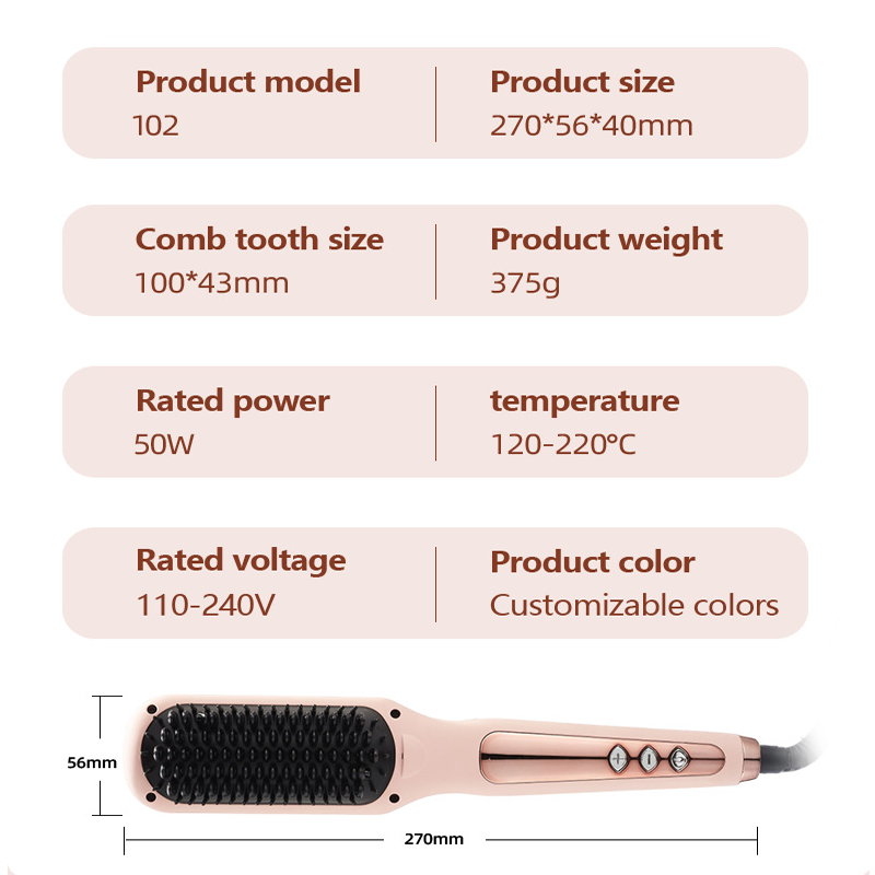 Style Smoothly Instantly! No-Tug LCD Heated Styling Brush