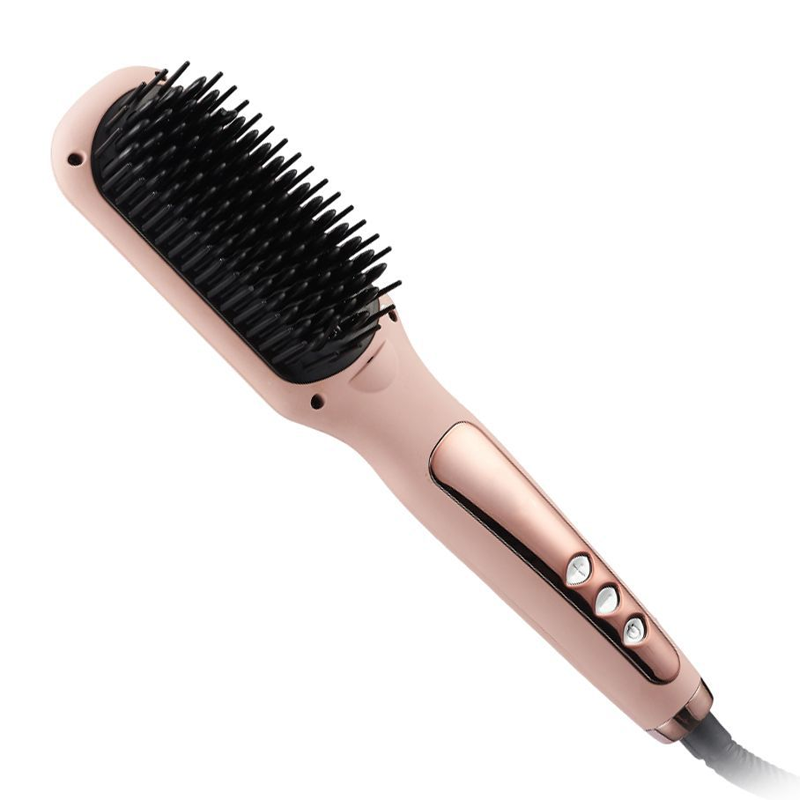Style Smoothly Instantly! No-Tug LCD Heated Styling Brush