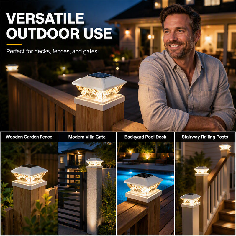 Illuminate Any Post Instantly! No-Wire Solar Pillar Light