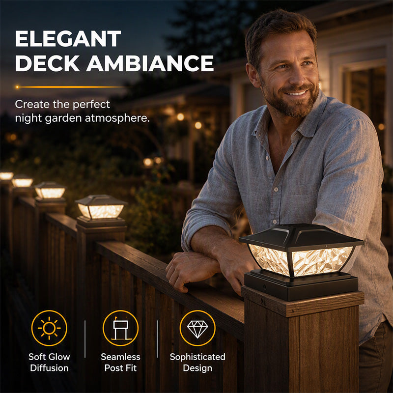 Illuminate Any Post Instantly! No-Wire Solar Pillar Light