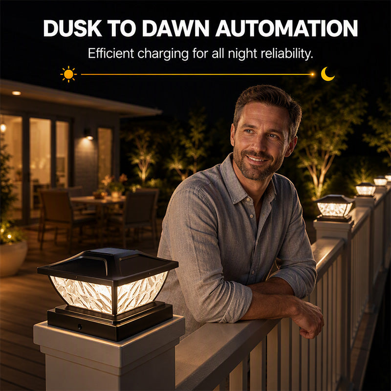 Illuminate Any Post Instantly! No-Wire Solar Pillar Light