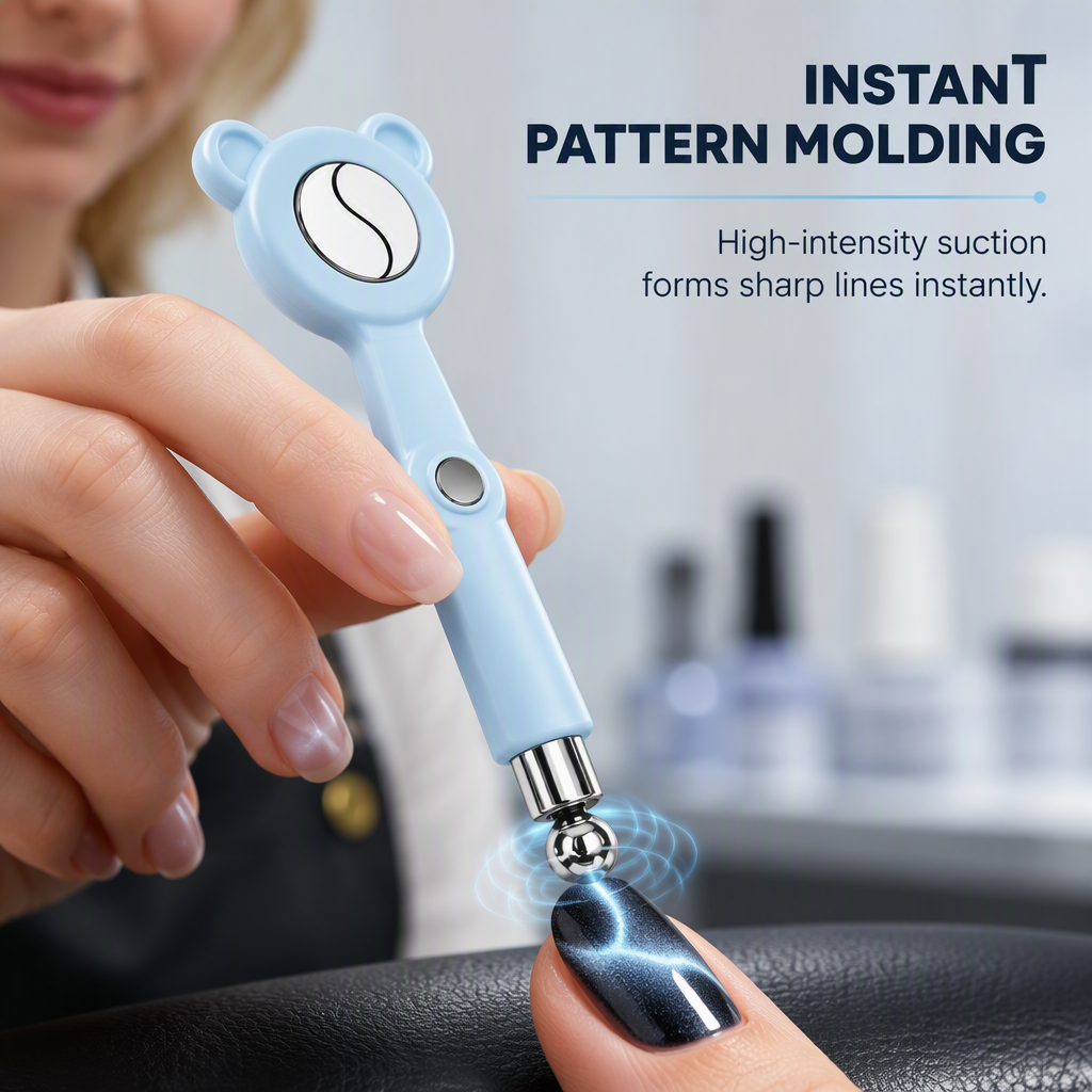 Style Any Nail Pattern Instantly! No-Crack Strong Magnet Wand