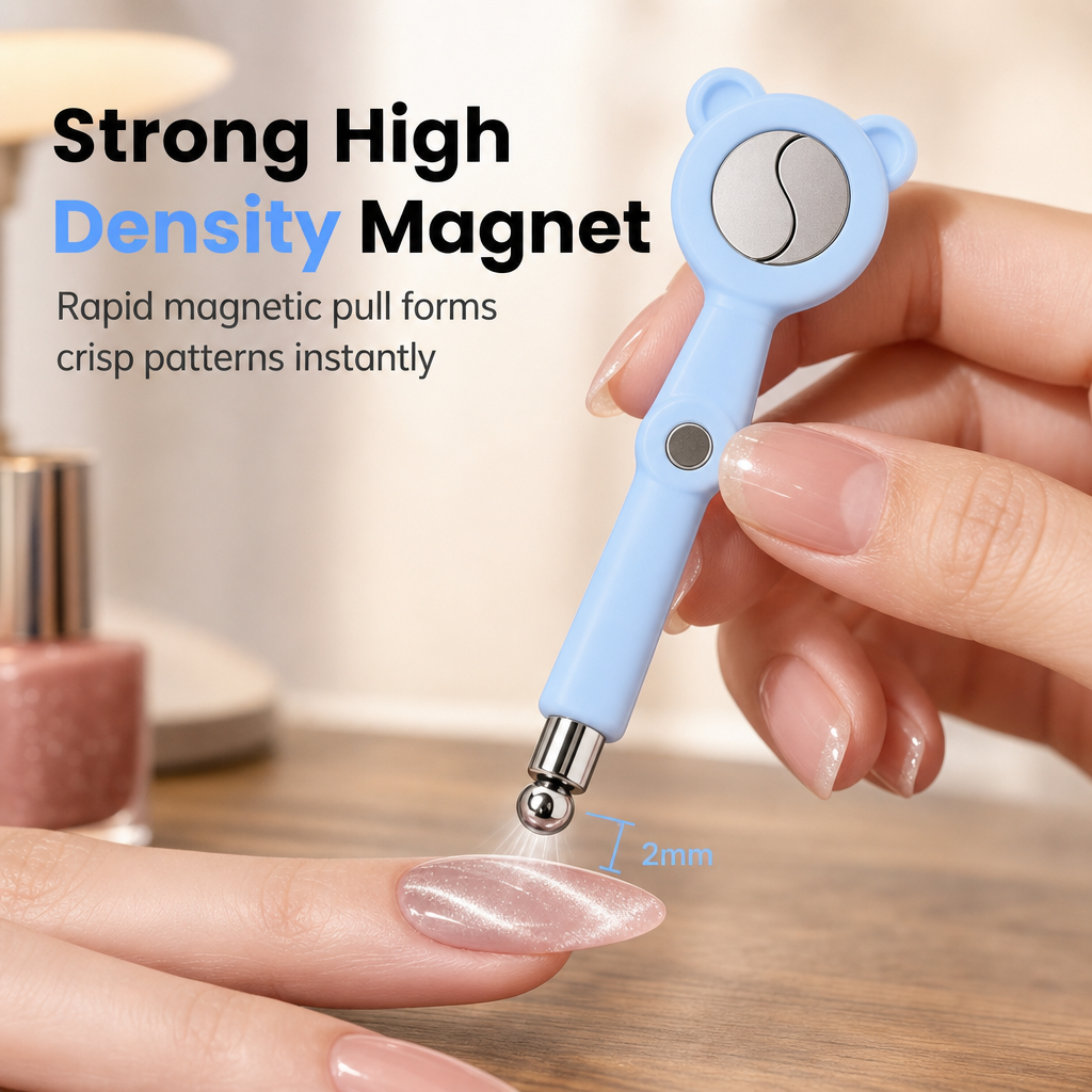 Style Any Nail Pattern Instantly! No-Crack Strong Magnet Wand