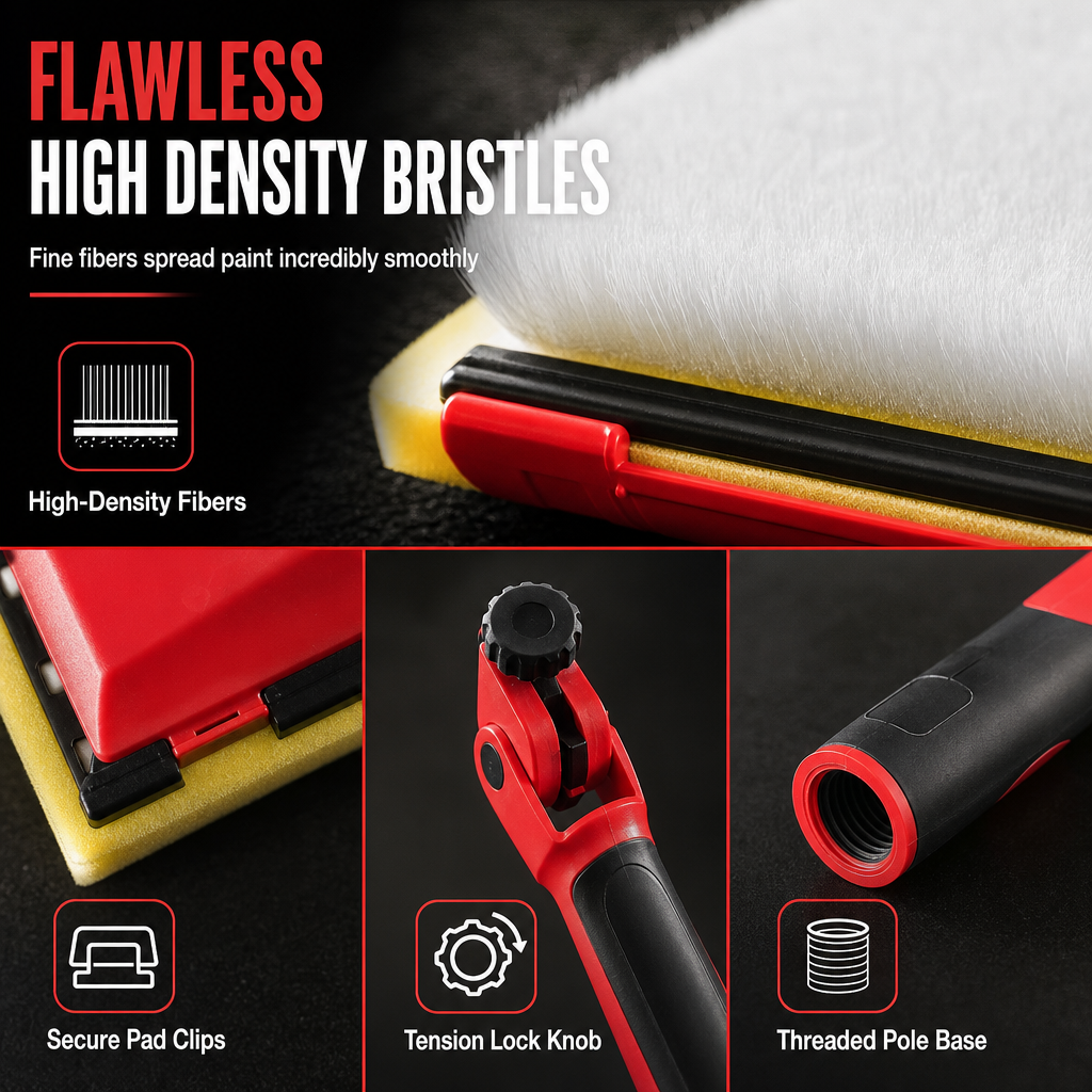 Paint Any Wall Instantly! No-Drip Lockable Pad Brush