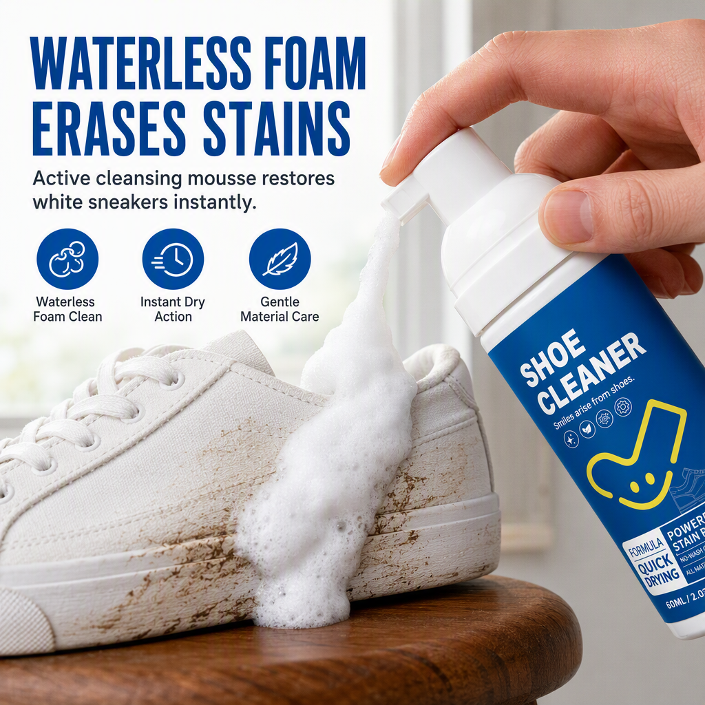 Clean Shoes Instantly! Waterless Foam Shoe Cleaning Mousse