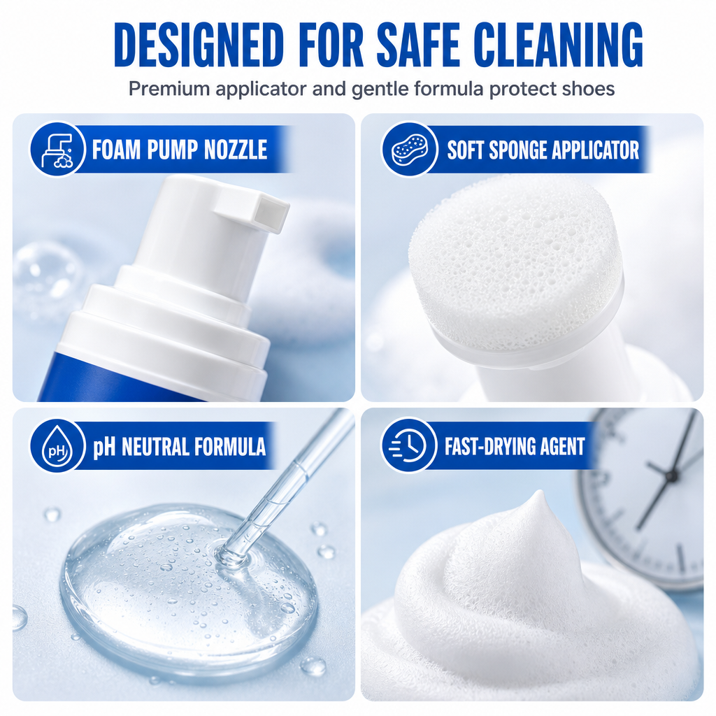 Clean Shoes Instantly! Waterless Foam Shoe Cleaning Mousse