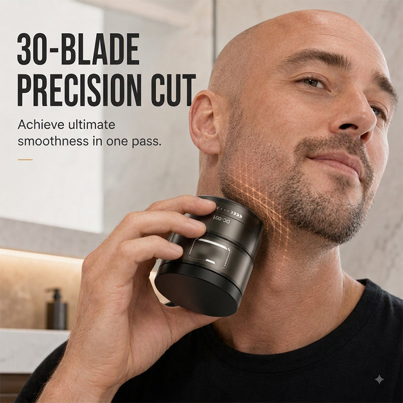 Shave Bald Instantly! No-Irritation 30-Blade Floating Clipper