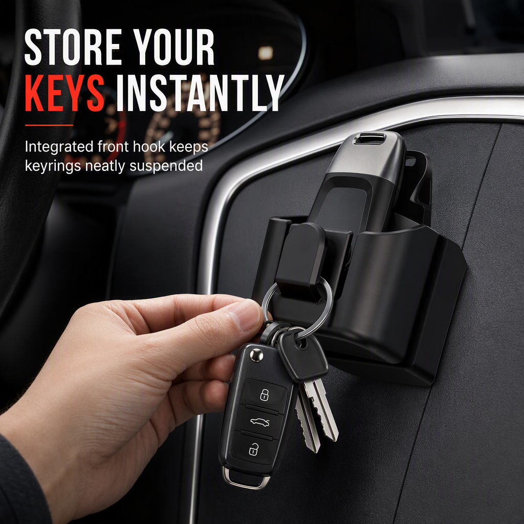 🔥Limited Time Promotion 50% OFF🔥Car Key Fob Holder with Hook
