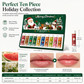 Moisturize Dry Lips Instantly! No-Crack 10-Piece Christmas Balm Set