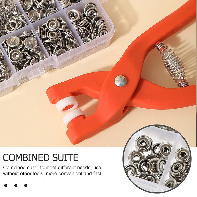 Snap Buttons Instantly! No-Sew Ergonomic Fastener Pliers