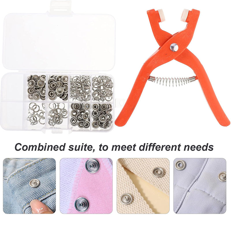 Snap Buttons Instantly! No-Sew Ergonomic Fastener Pliers