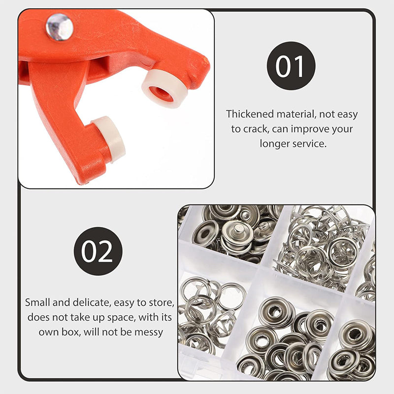 Snap Buttons Instantly! No-Sew Ergonomic Fastener Pliers