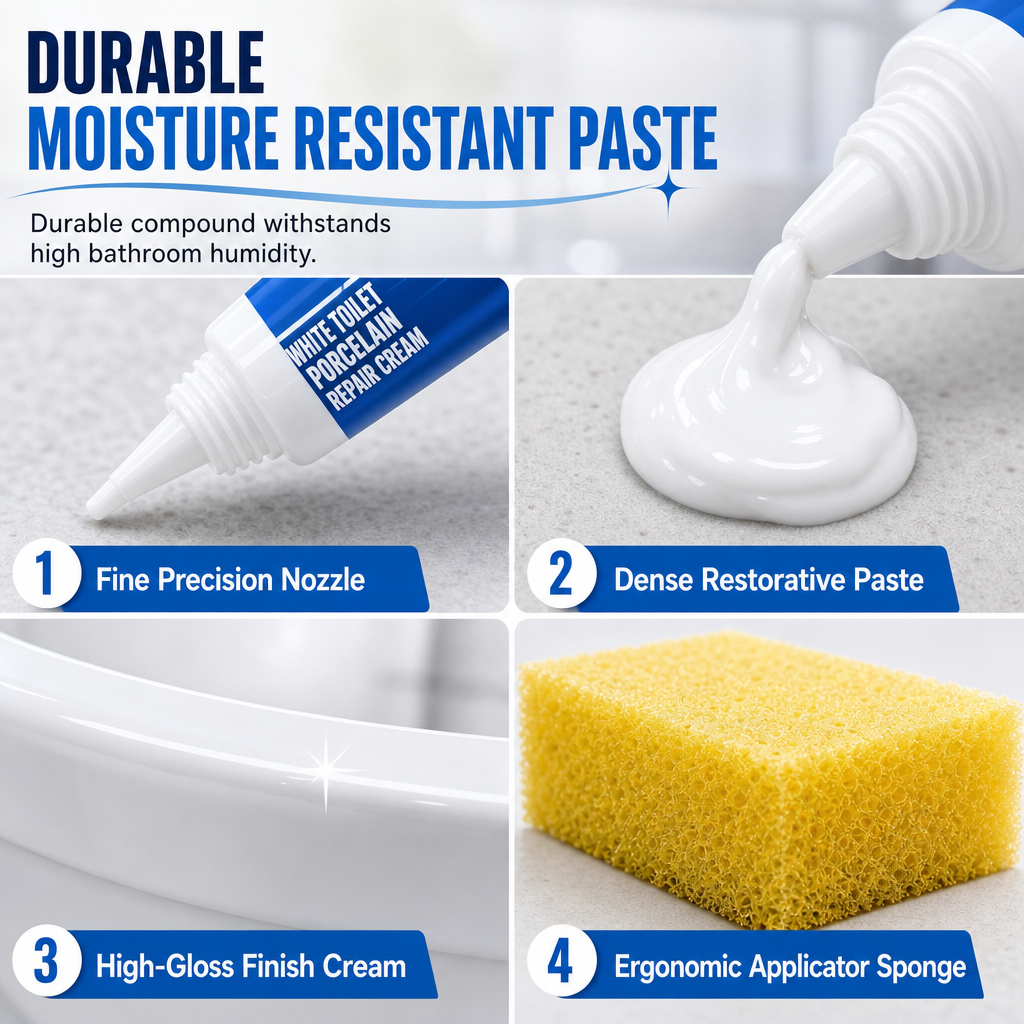 Restore Chipped Ceramic Instantly! No-Mess Glossy Repair Paste