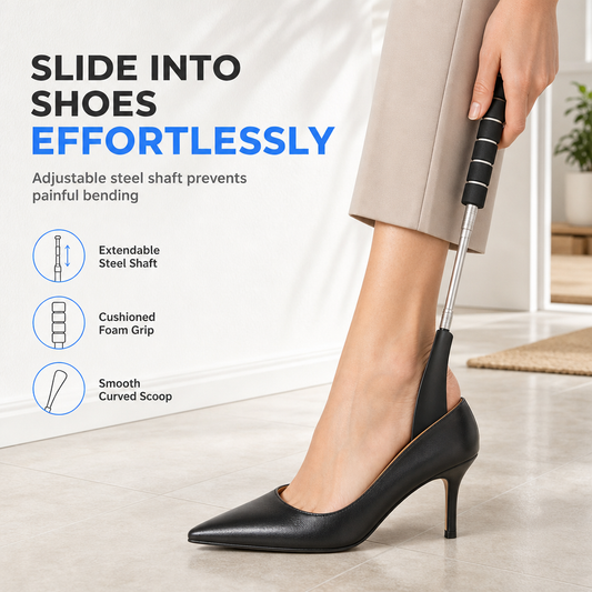 Put On Shoes Instantly! No-Bending Telescopic Shoe Horn