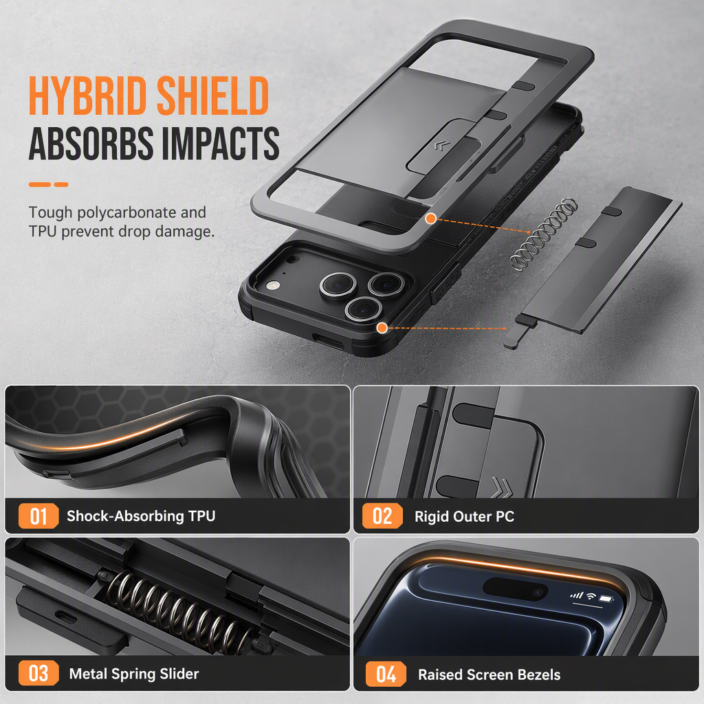 Shockproof Protective Phone Case with Card Holder