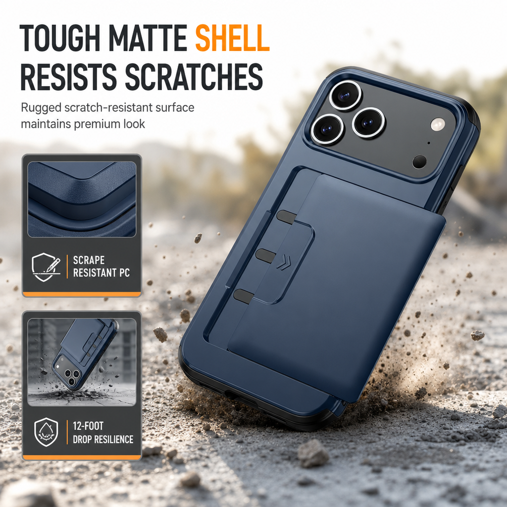Shockproof Protective Phone Case with Card Holder