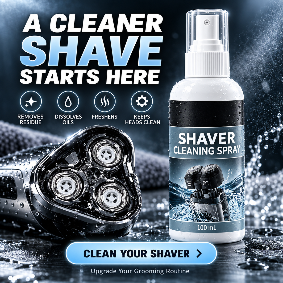 Shaver Blade Cleaner and Lubricant Spray